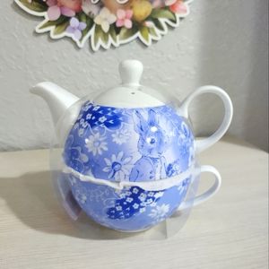 Peter Rabbit Teapot Cup Set Easter Bunny NEW